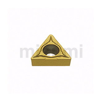 正三角形7°后角中切削正角型車削用刀片（帶孔型）【10個裝】