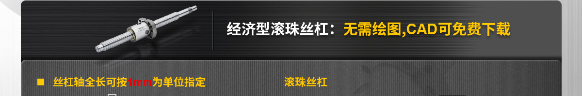 經(jīng)濟(jì)型滾珠絲杠：無需繪圖,cad可免費下載