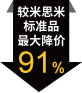 較米思米標準品最大降價91%