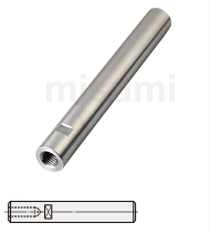 經(jīng)濟(jì)型導(dǎo)向軸一端內(nèi)螺紋帶扳手槽型