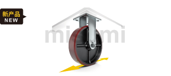重載腳輪 鑄鐵芯 固定型
