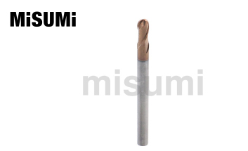 XCP涂層硬質(zhì)合金 球頭型立銑刀 高硬度鋼加工用/2刃/短刃型/標(biāo)準(zhǔn)刃長型