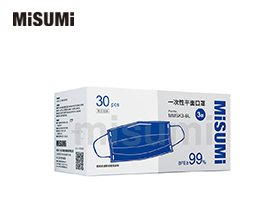 便攜款藍色平面口罩
													（單片獨立包裝）