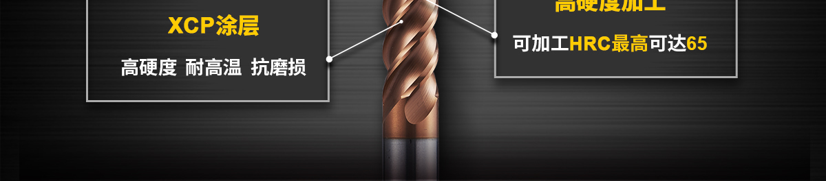 可加工HRC最高可達65
