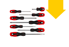 8件套雙色柄螺絲批組套 十字一字組合