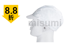 白色條紋防靜電小工帽