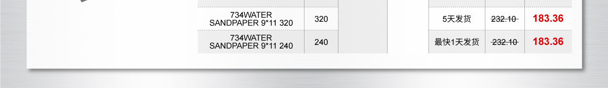 3M耐水砂紙734系列紙