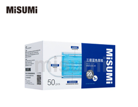 一次性藍(lán)色平面口罩