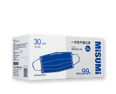 便攜款藍(lán)色平面口罩