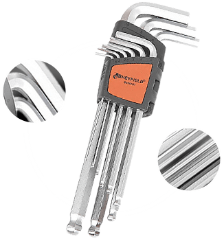 9件套公制長球頭內(nèi)六角扳手