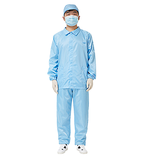藍色條紋防靜電
												翻領(lǐng)拉鏈分體服
