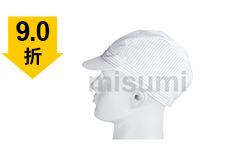 白色條紋防靜電小工帽