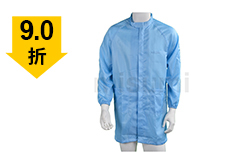 藍色條紋防靜電立領拉鏈大褂