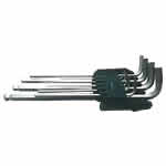 9件鉻釩鋼特長球頭內(nèi)六角扳手組套