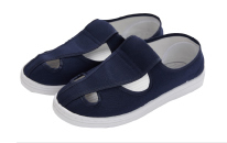 防靜電帆布四孔鞋