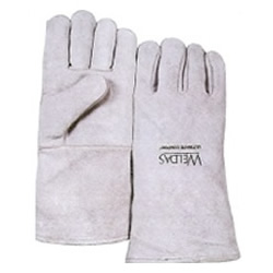 灰色牛二層頸皮斜拇指款