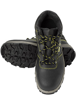 黑色經(jīng)典系列 黃線(xiàn)中幫安全鞋