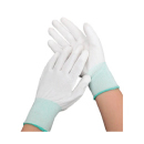 白色PU掌面涂層手套