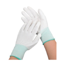 白色PU掌面涂層手套